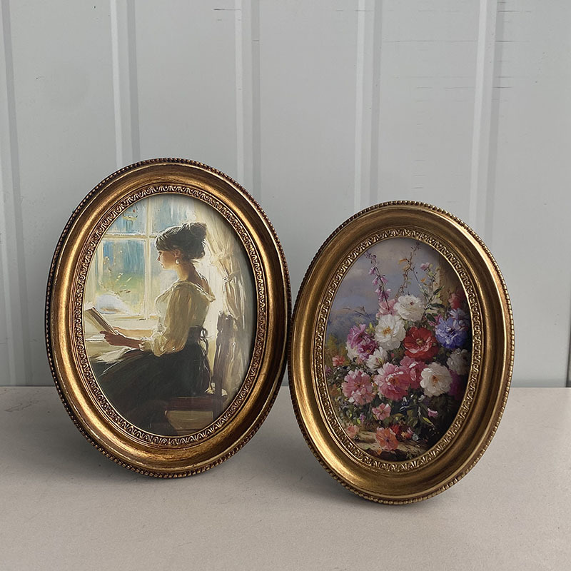 Resin Art For Photo Frame - ヴィンテージヨーロピアンレリーフゴールデンフォトフレーム樹脂製ウォールアート、家の装飾用ヴィンテージピクチャーフレームギャラリーウォールディスプレイ