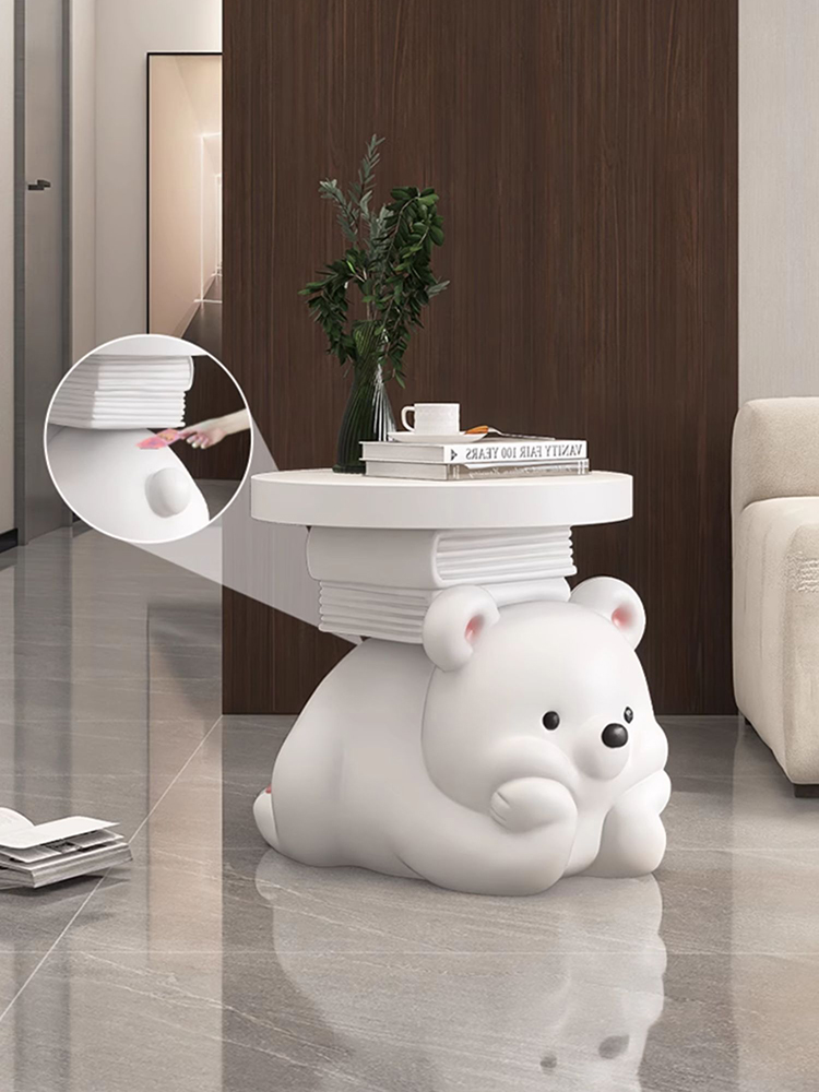 Resin Art Floor - クリエイティブな動物のクマの像,大きな床の装飾,新築祝いの贈り物,寝室のベッドサイドテーブル,家の装飾