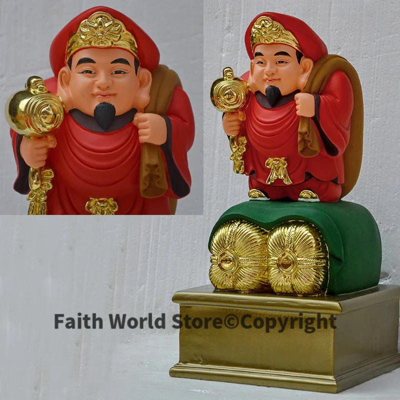 Resin Art India - インド,東南アジア,マハカラ,幸運の神,風水像,39cmの大きな仏像