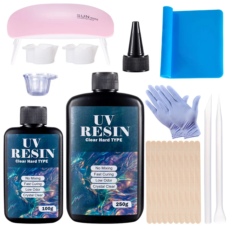 Resin Art And Jewelry - ハード UV 樹脂接着剤キット 高速硬化エポキシ樹脂 UV 接着剤