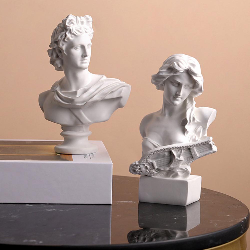 Resin Art Studio - 樹脂彫刻モデルバスト像装飾品樹脂彫刻フィギュアアートスタジオ装飾用クラシックミニ神話バストデスクトップ