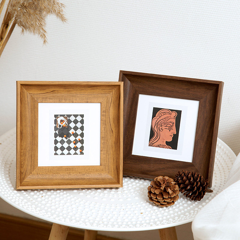 Resin Art For Photo Frame - カラースプライシングスクエアフォトフレームスタンド 5 6 7 8 10インチ