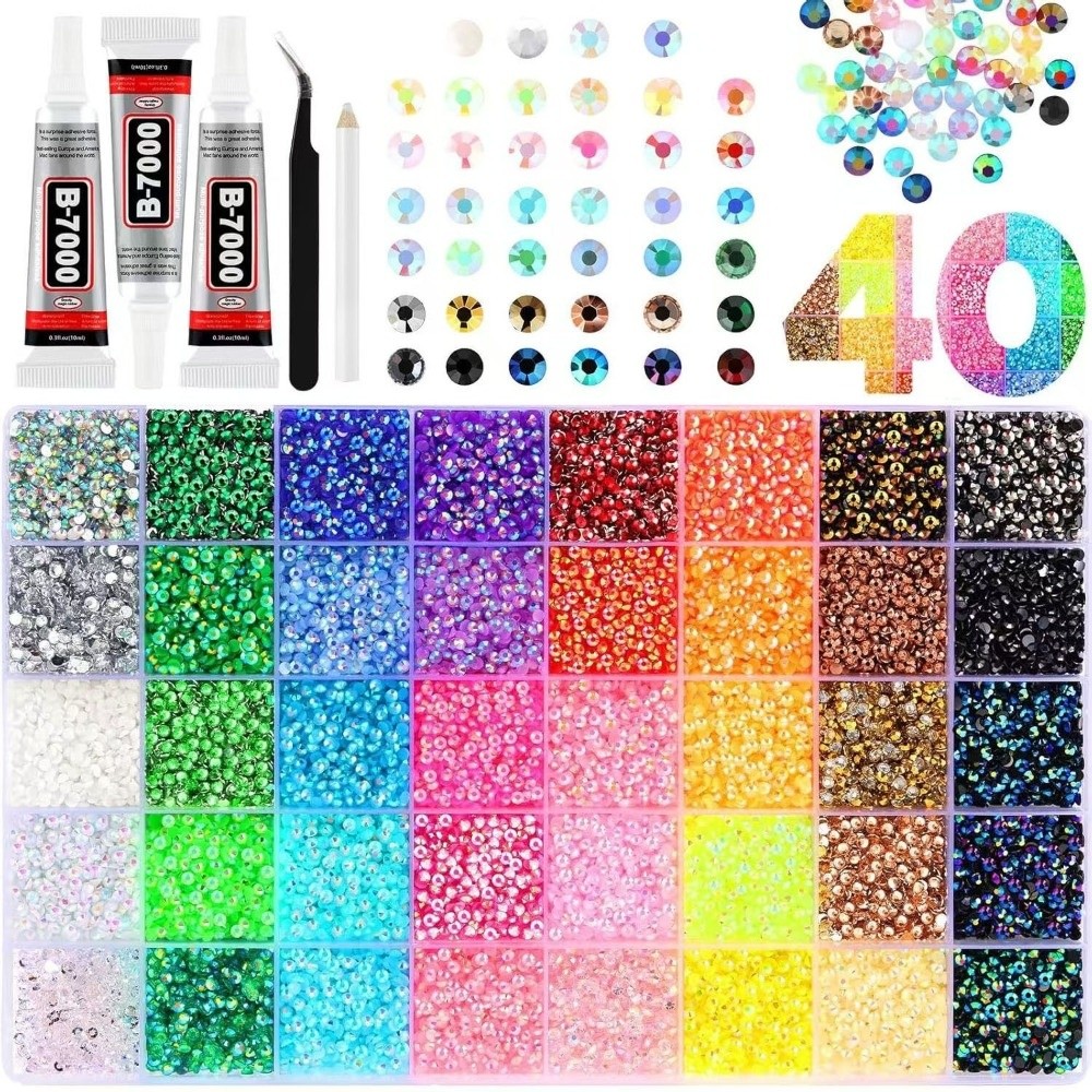 Resin Art Price - マルチカラーレジンラインストーンキットDIYデコレーションクラフト用品ゼリーラインストーンキラキラフラットバックジェムネイルアートクラフト用