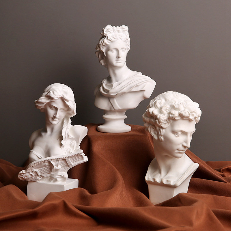 Resin Art Studio - ミニチュアフィギュア 北欧 ギリシャ風彫刻 レジンフィギュア ダビデ 女性アーティスト