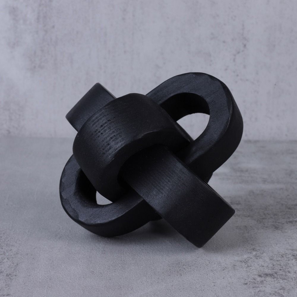 Resin Art And Wood - クリエイティブアートクラフトウッドノットオーナメント手作り3リンクチェーン木製バックル手彫り木製チェーンボールホームデコレーション