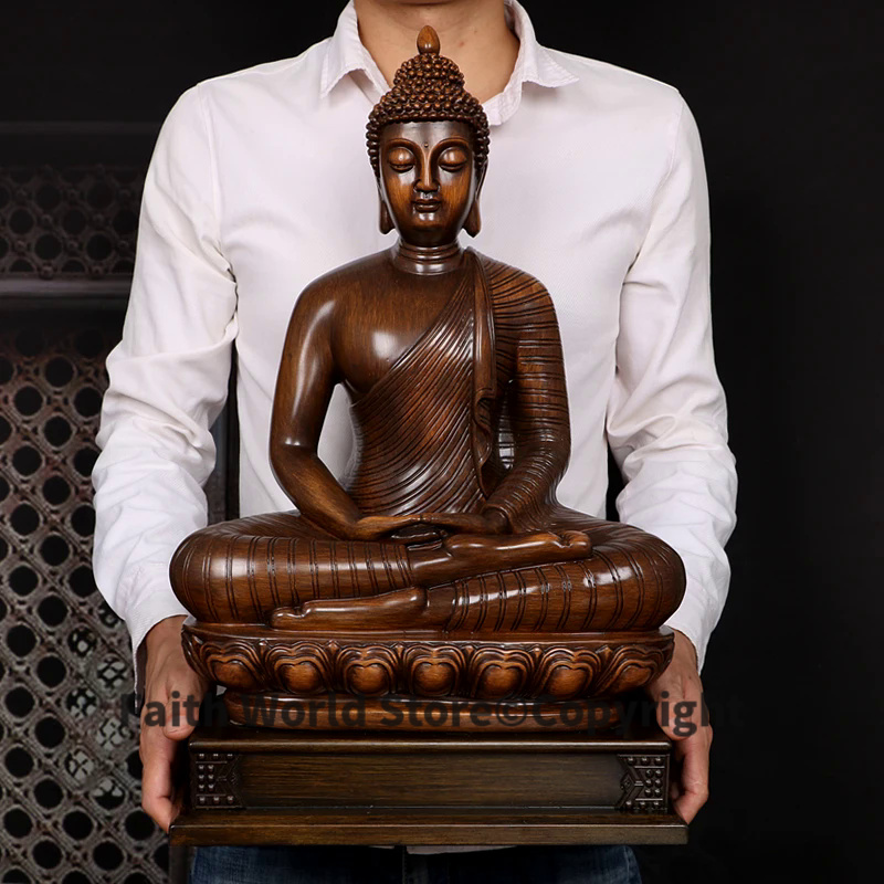 Resin Art India - 東南アジアの仏像,タイ,家,家,家族の祝福,幸運,座っている,芸術的な,卸売