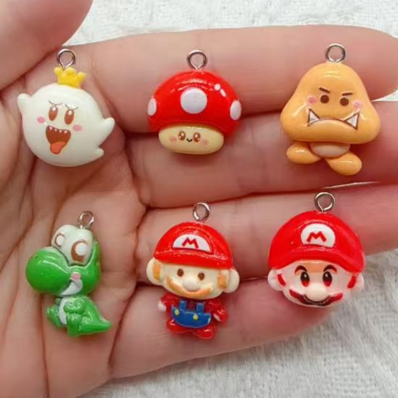 Resin Art Supplies Near Me - 10個入り樹脂製漫画ペンダント、DIYジュエリー製作イヤリング、キーホルダーアクセサリー