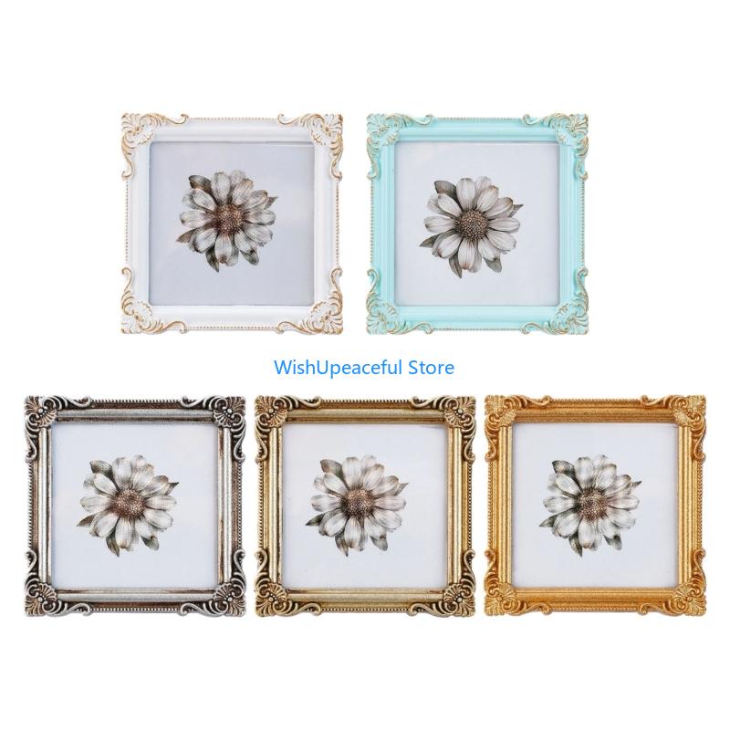 Resin Art For Photo Frame - 34YA レトロなフォトフレーム、装飾フォトフレームアンティーク華やかなフォトフレームホームデコレーション、昔ながらのフォトギャラリーアート