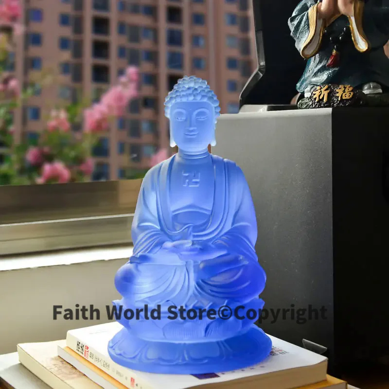 Resin Art India - グレコ仏教のホーム寺院のお守り,効果的な家族の保護,ネパール,チベット,薬の仏像,高さ21cm