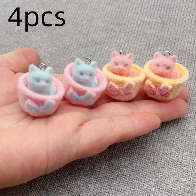 4個入り3Dぬいぐるみ樹脂製猫ペンダント、DIYジュエリー製 - Resin Art Supplies Near Me のレビューと価格