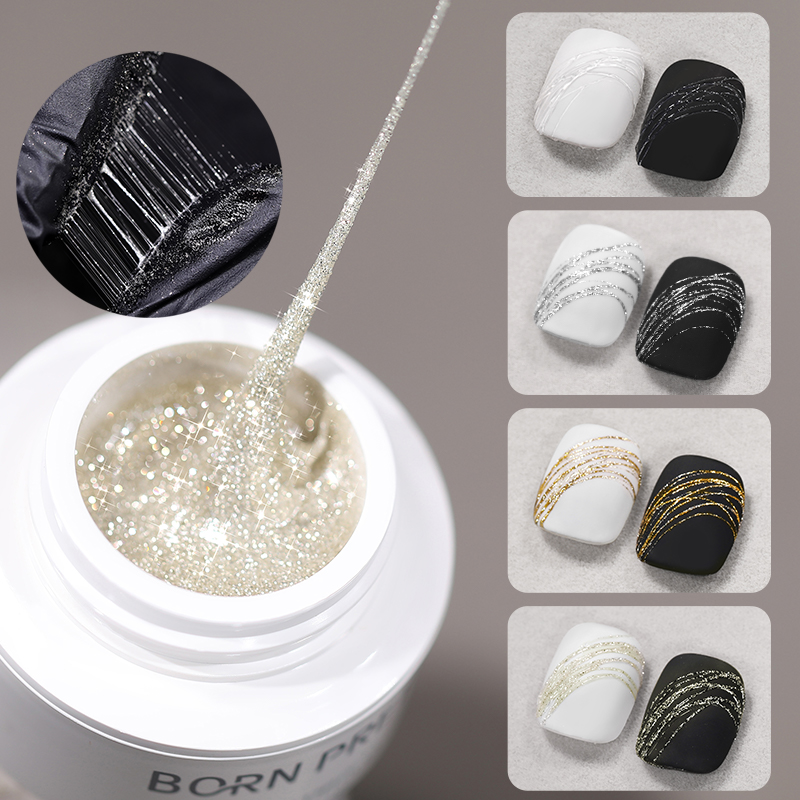 BORN PRETTY 5ml キラキラシルバースパイダーネ - Resin Art Price のレビューと価格