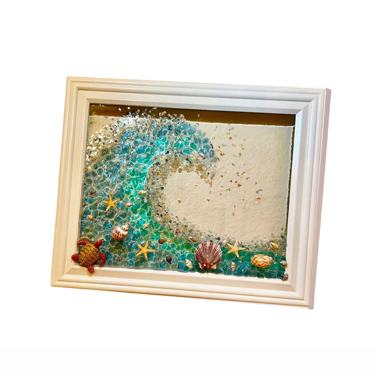 シーグラスアートキット シーグラスアートフレーム DIYシー - Resin Art For Photo Frame のレビューと価格