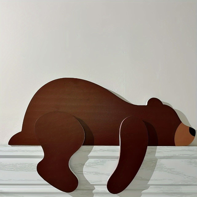 北欧スタイルの新しい楽しい木製ヒグマドアトップ装飾コーナー彫 - Resin Art And Wood のレビューと価格
