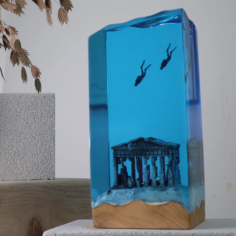 新しいマリンアート家の装飾品手工芸品木製樹脂彫刻品洞窟のよう - Resin Art And Wood のレビューと価格