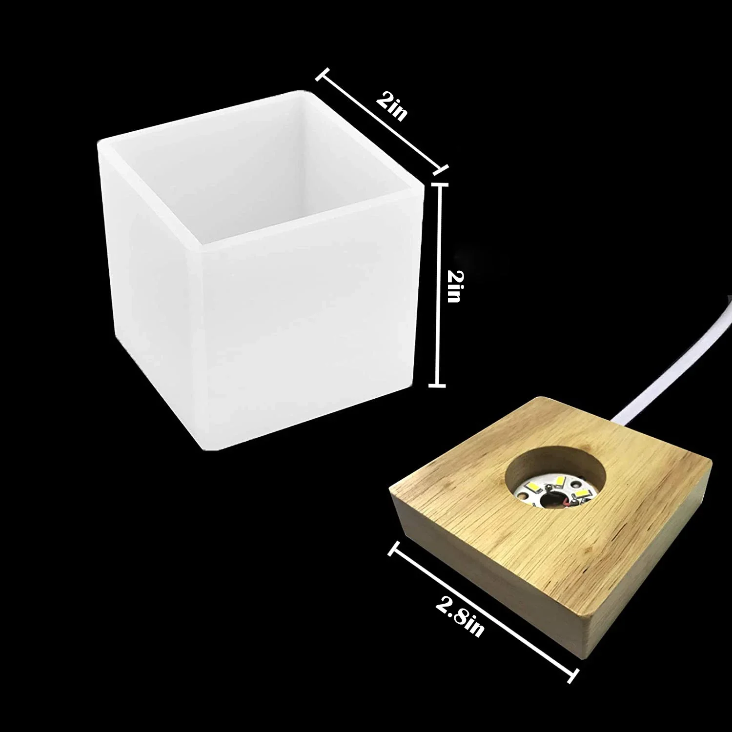 スクエアライト樹脂モールド、樹脂用LEDシリコンモールド、樹 - Resin Art And Wood のレビューと価格