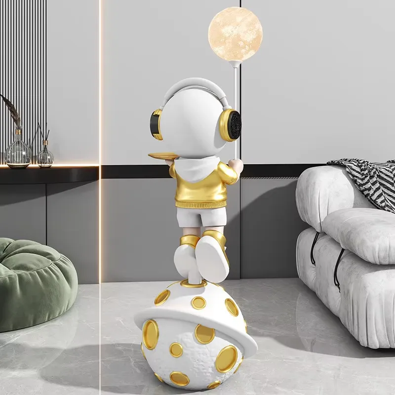 レジン製宇宙飛行士の愛の空間を描いたアート、大型フロア装飾、 - Resin Art Floor のレビューと価格