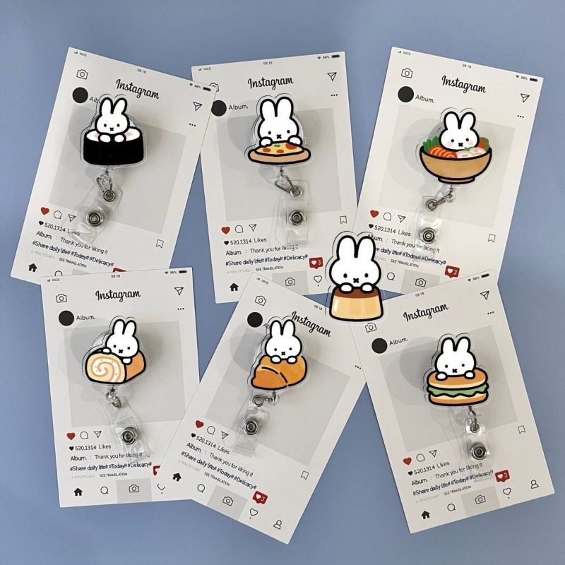 漫画風のかわいい新型伸縮式イージーピルバックル名札、社員証、 - Resin Art Name のレビューと価格