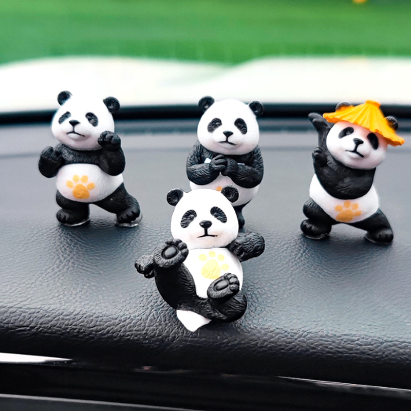 かわいいパンダデザインの車のコンソールの装飾品、マイクロラン - Resin Art Design For Wedding のレビューと価格