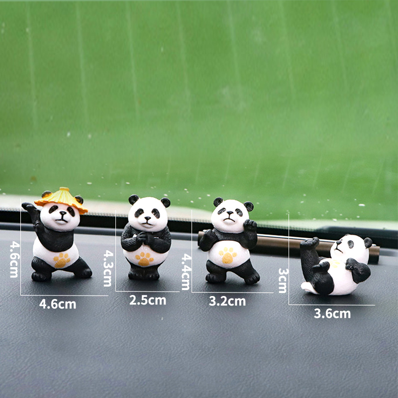 かわいいパンダデザインの車のコンソールの装飾品、マイクロラン - Resin Art Design For Wedding のレビューと価格