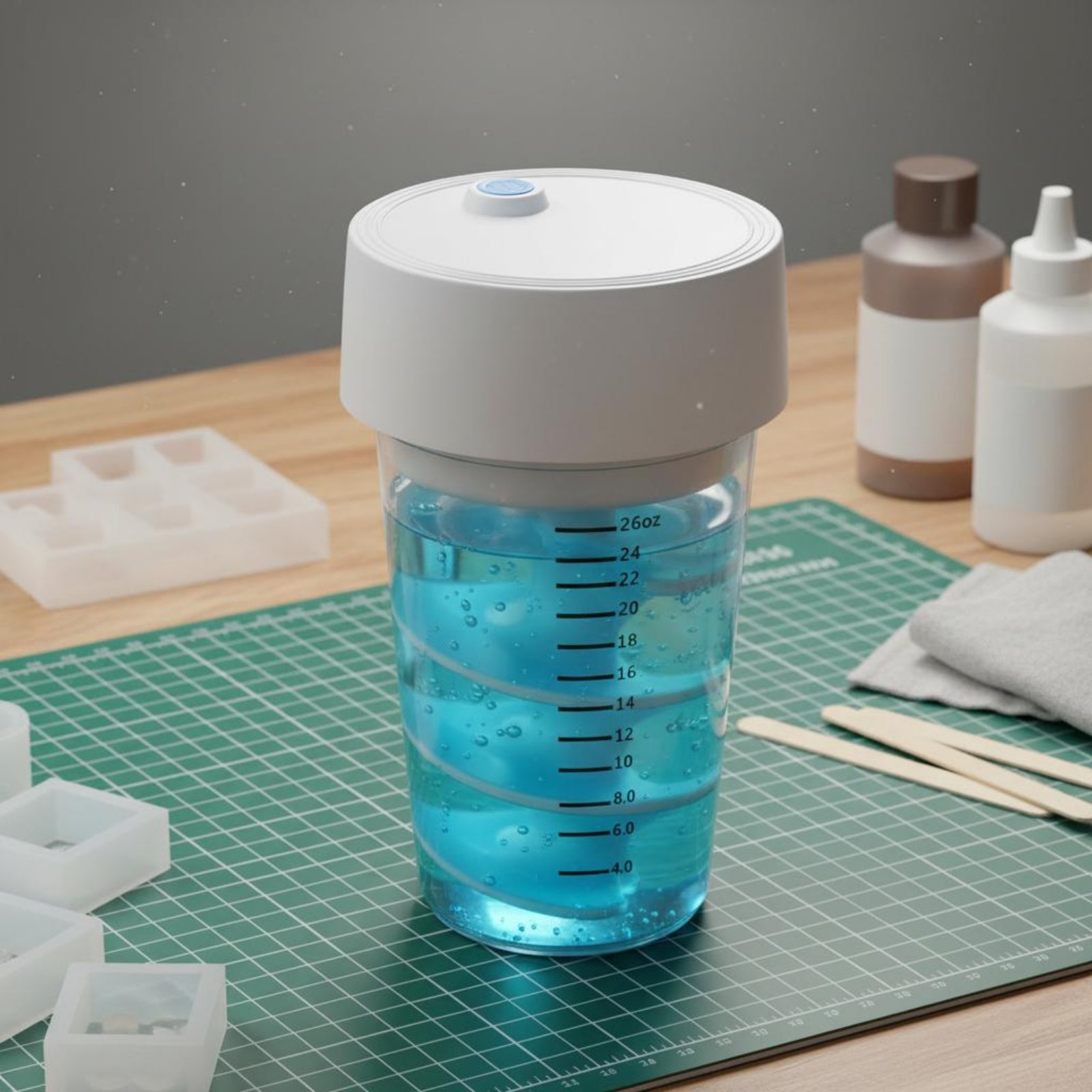 自動樹脂ミキサー ハンドエフォートレスエポキシ樹脂ミキサー  - Resin Art Studio のレビューと価格