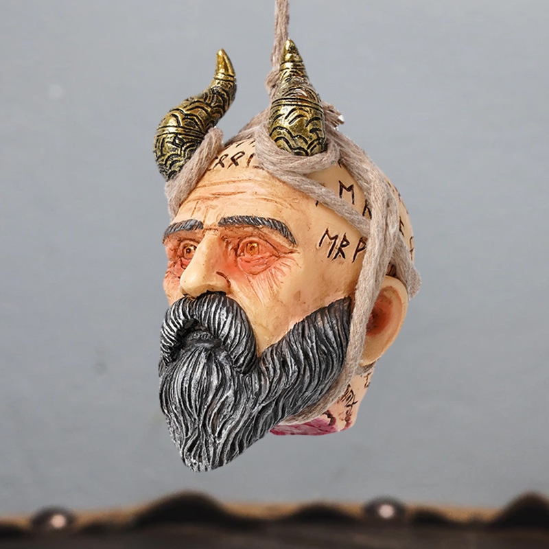 北欧神話巨大神壁掛け樹脂ヘッド彫刻素朴なファンタジーアート装 - Resin Art Studio のレビューと価格