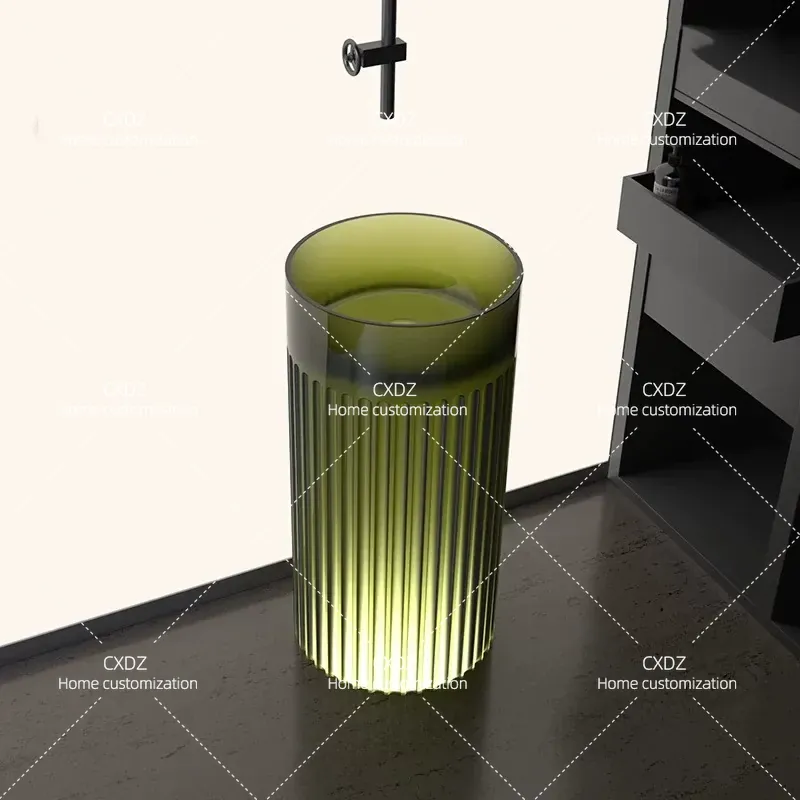床から天井までの一体型バスルーム洗面台、純アクリル透明樹脂ク - Resin Art Floor のレビューと価格