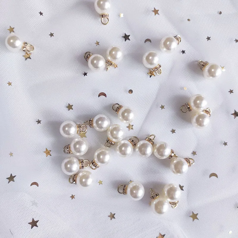 30 個ラウンドパールダイヤモンドペンダントゴールドシルバー - Resin Art Design For Wedding のレビューと価格