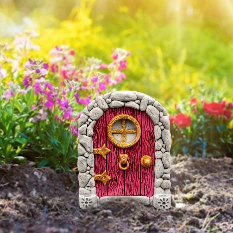 エルフ妖精のドア ミニチュアガーデンハウスデコレーション ツ - Resin Art And Wood のレビューと価格