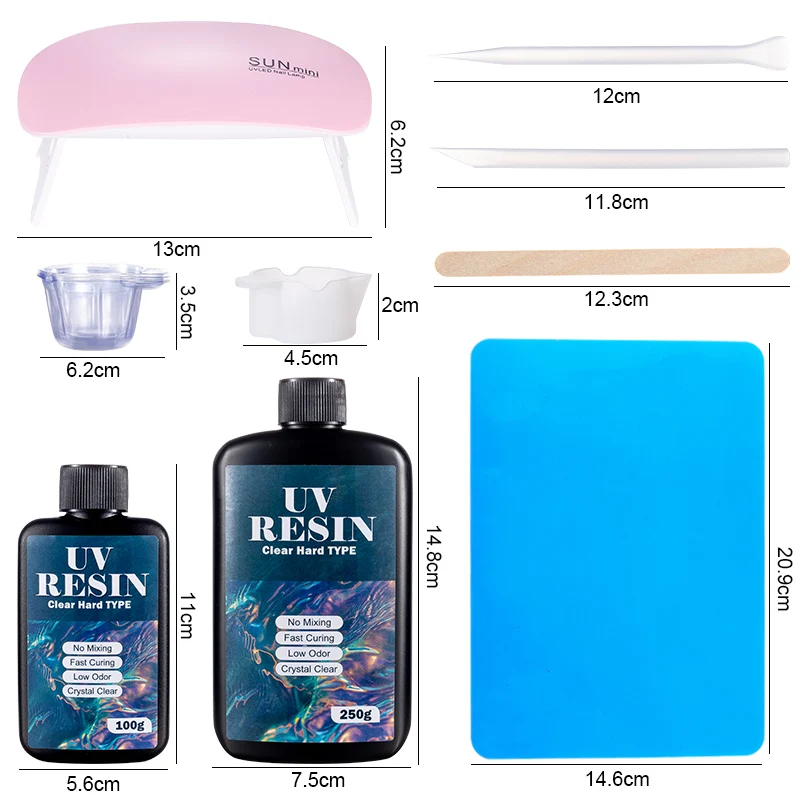 ハード UV 樹脂接着剤キット 高速硬化エポキシ樹脂 UV  - Resin Art And Jewelry のレビューと価格