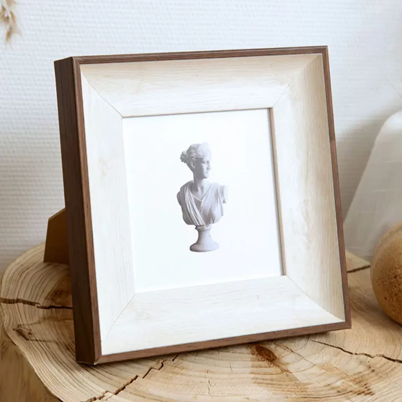 カラースプライシングスクエアフォトフレームスタンド 5 6  - Resin Art For Photo Frame のレビューと価格