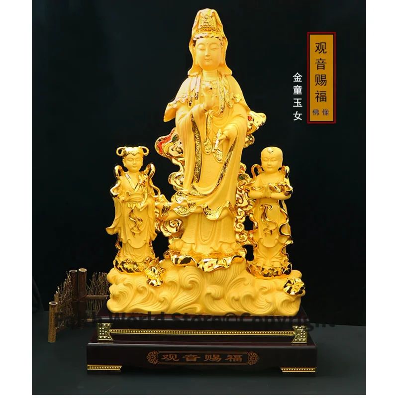東南アジアの黄金の仏教像,ホームショップ,家族の祝福,安全で - Resin Art India のレビューと価格