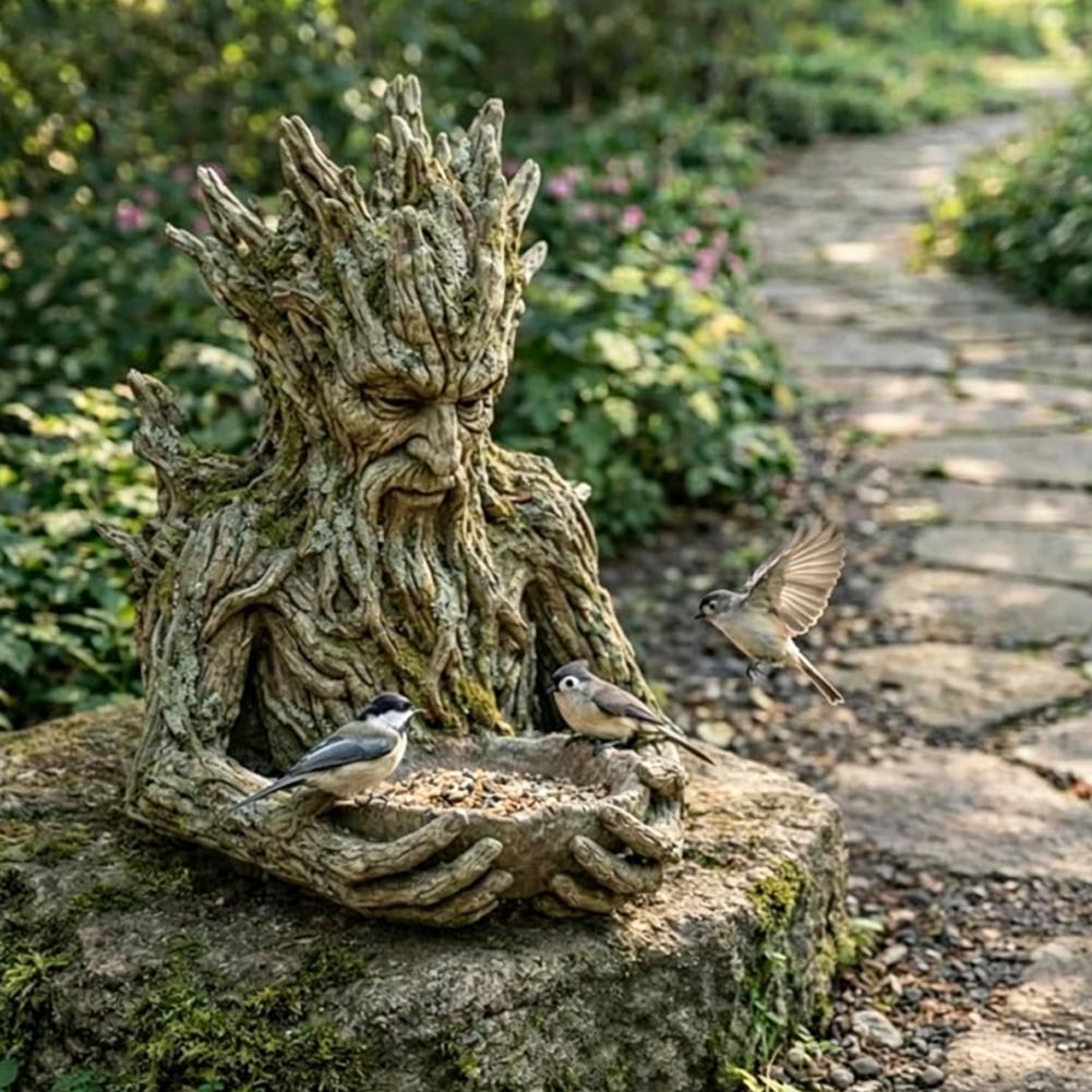 耐候性樹脂製ツリーフェイスバードフィーダー、木の幹に取り付け - Resin Art And Wood のレビューと価格