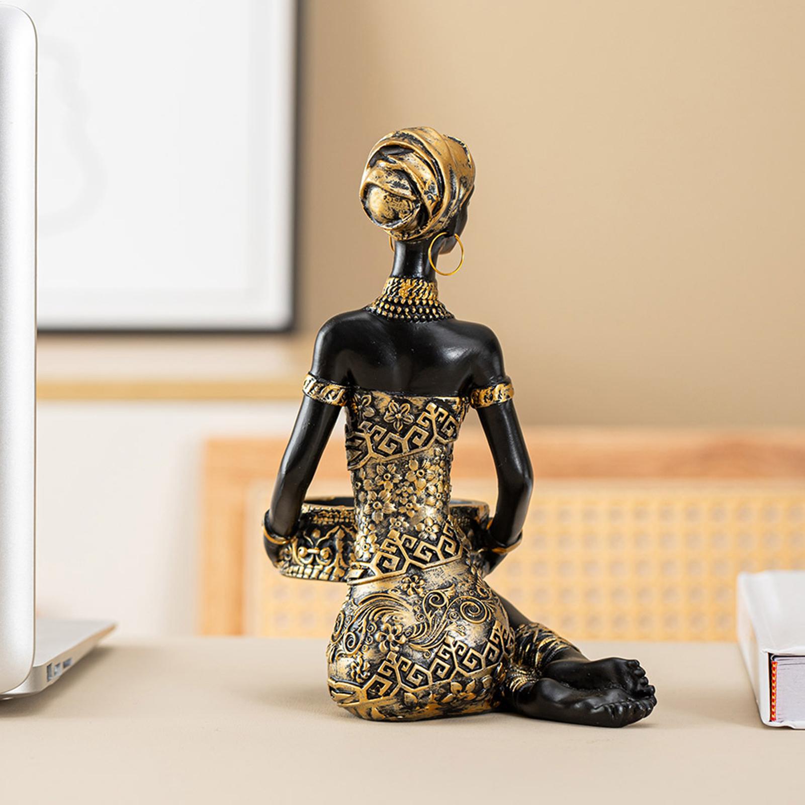 アフリカの芸術彫刻品、樹脂製テーブルセンターピース、アフリカ - Resin Art India のレビューと価格