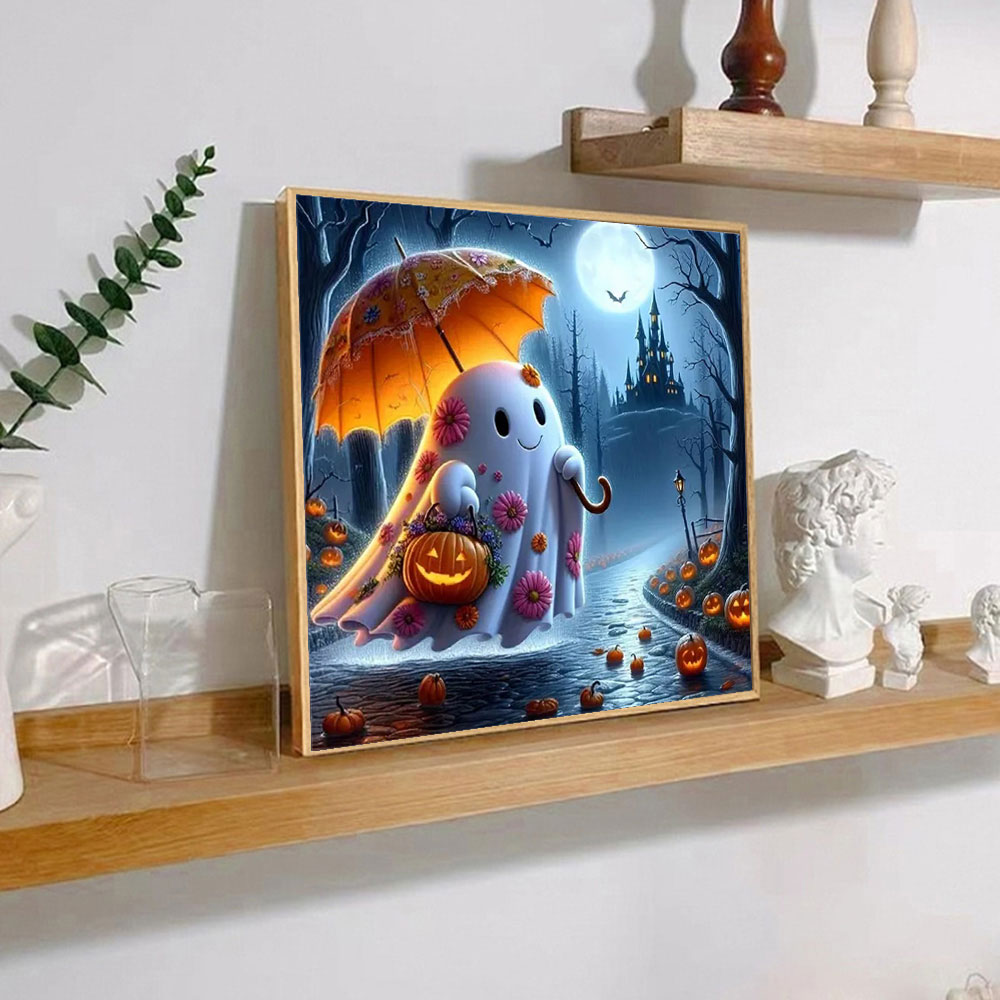 ナイトゴーストダイヤモンドペインティングフルスクエアラウンド - Resin Art Canvas のレビューと価格