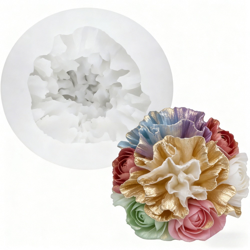 バラ、牡丹、カーネーション用の3ピースシリコンモールド、キャ - Resin Art Design For Wedding のレビューと価格