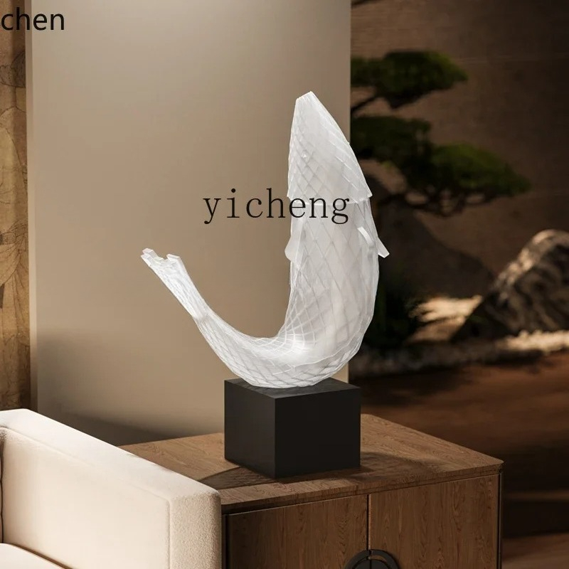 彫刻された大きな魚のアート装飾品、床から天井までの大型高級リ - Resin Art Floor のレビューと価格