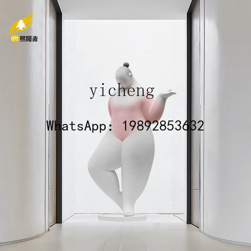 現代的なシンプルな抽象的な太った女性の体のファイバーグラス彫 - Resin Art Floor のレビューと価格