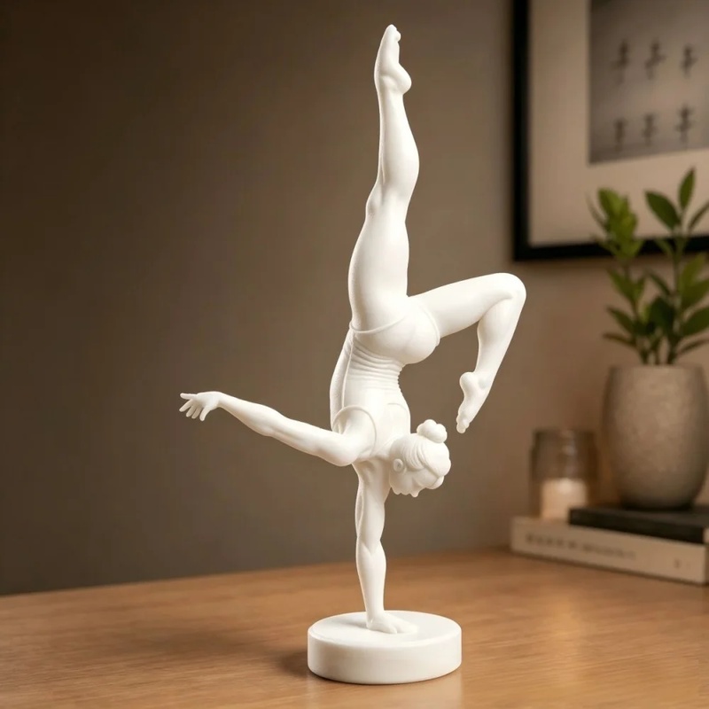 3Dプリント製の片手バランスを取るバレエダンサーのフィギュア - Resin Artist のレビューと価格