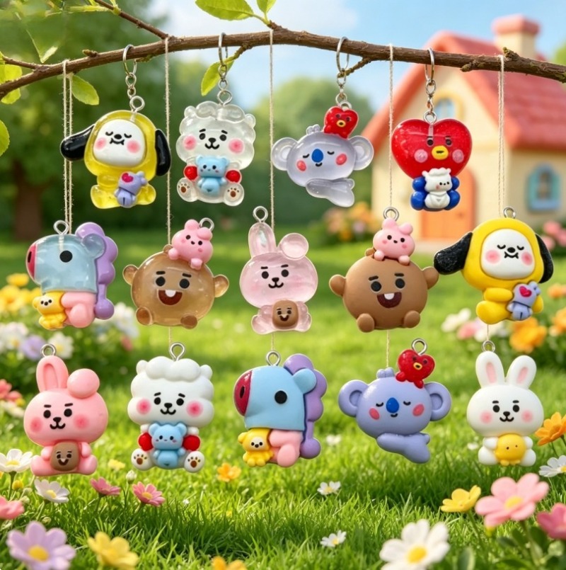 7 個 BT21 樹脂漫画チャーム DIY アクセサリークラ - Resin Art Supplies Near Me のレビューと価格