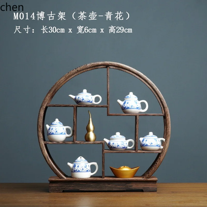 7.15-c13 レトロ禅茶室青と白のティーポットホームリビ - Resin Art Home Decor のレビューと価格