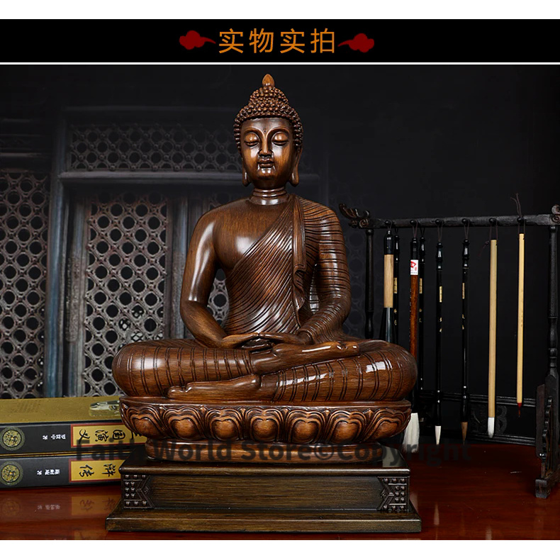 東南アジアの仏像,タイ,家,家,家族の祝福,幸運,座っている - Resin Art India のレビューと価格