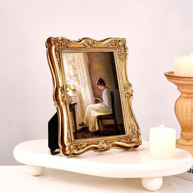 62KD レトロフォトフレーム、装飾フォトフレームアンティー - Resin Art For Photo Frame のレビューと価格