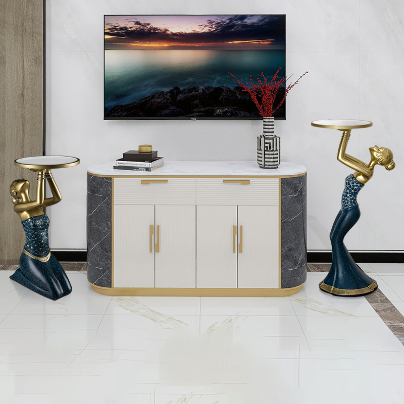 樹脂製の跪く少女像収納トレイ、モダンなリビングルームアートフ - Resin Art Floor のレビューと価格