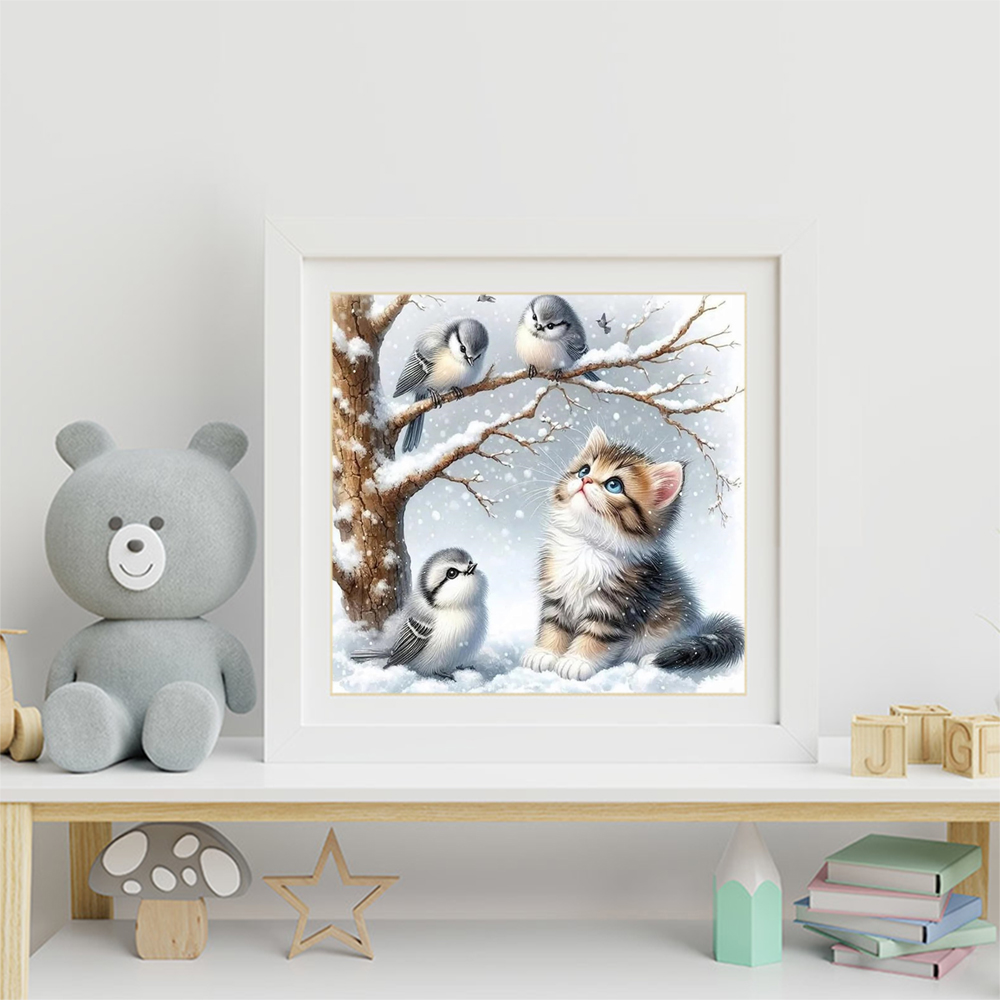 エバーシャイン猫ダイヤモンドモザイク動物DIY絵画ラインスト - Resin Art Price のレビューと価格