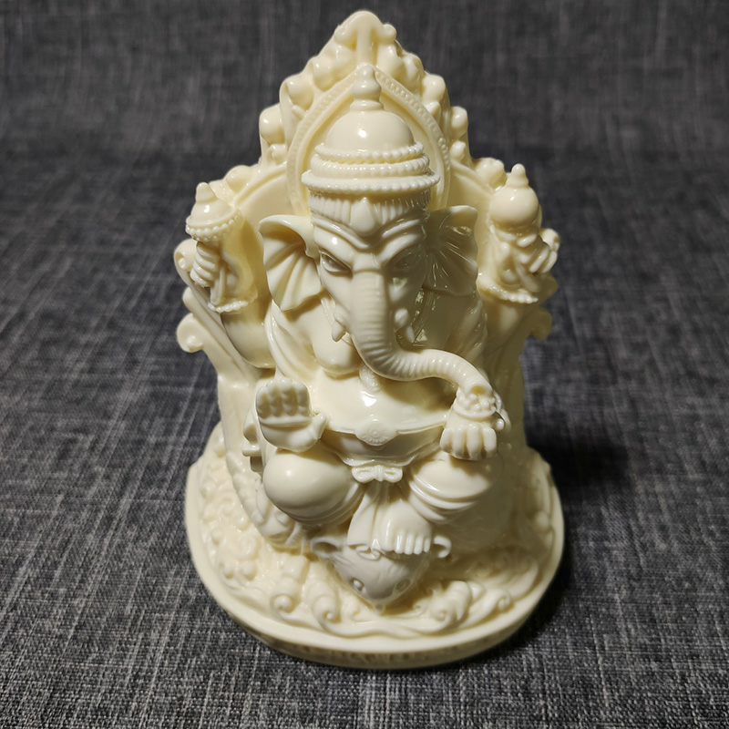 ヒンドゥー教の象ガネーシャ像、瞑想祭壇ガネーシャ、ホームルー - Resin Art India のレビューと価格