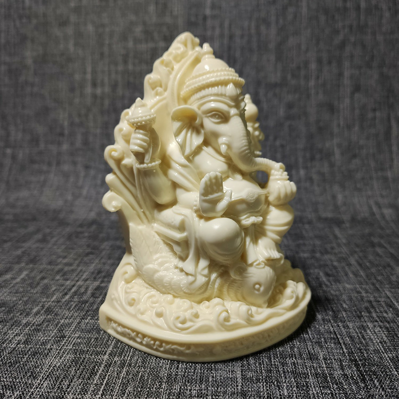 ヒンドゥー教の象ガネーシャ像、瞑想祭壇ガネーシャ、ホームルー - Resin Art India のレビューと価格