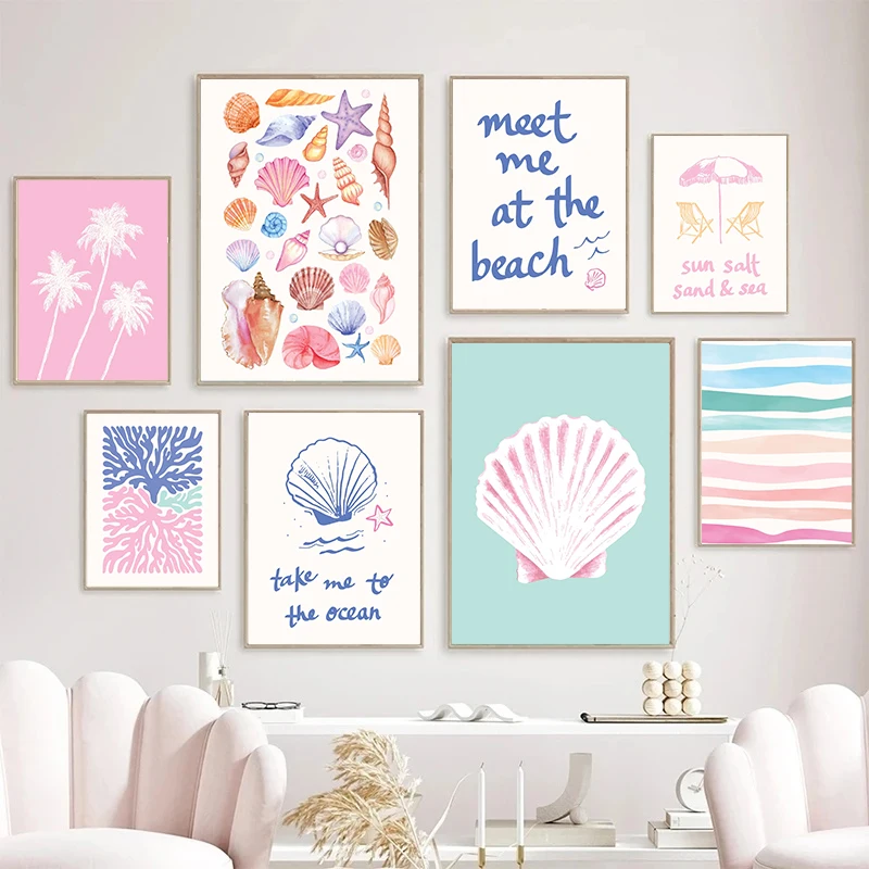 海岸ギャラリーウォールアート夏の海アートプリントポスターガー - Resin Art Wall Decor のレビューと価格