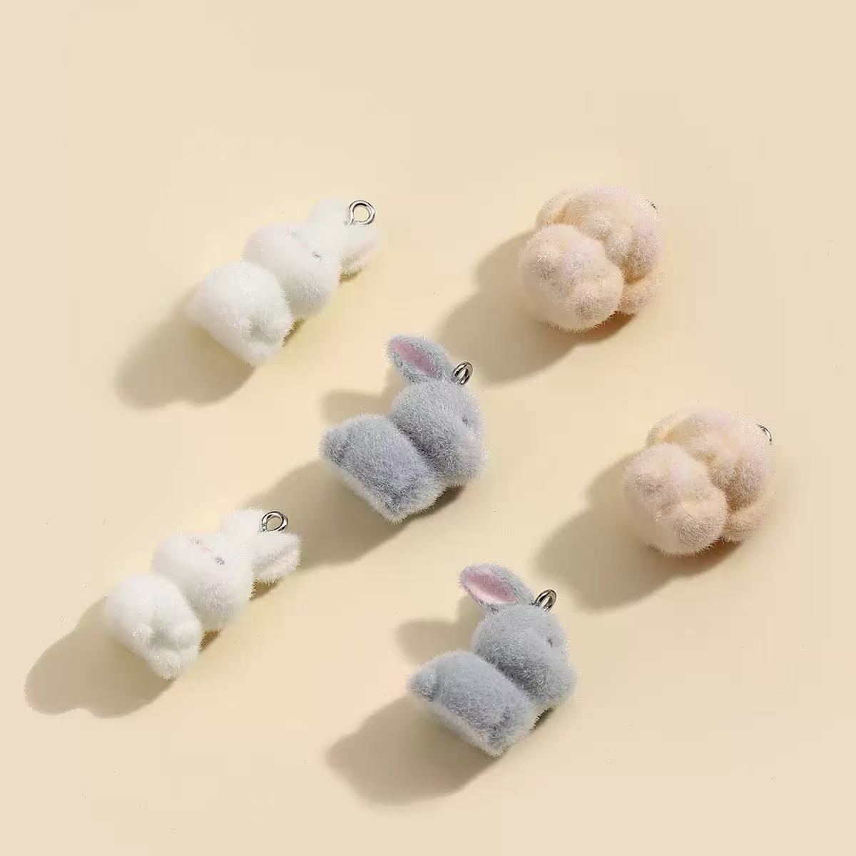 10個入り フロッキング加工 小さなウサギ レジンチャーム  - Resin Art Supplies Near Me のレビューと価格