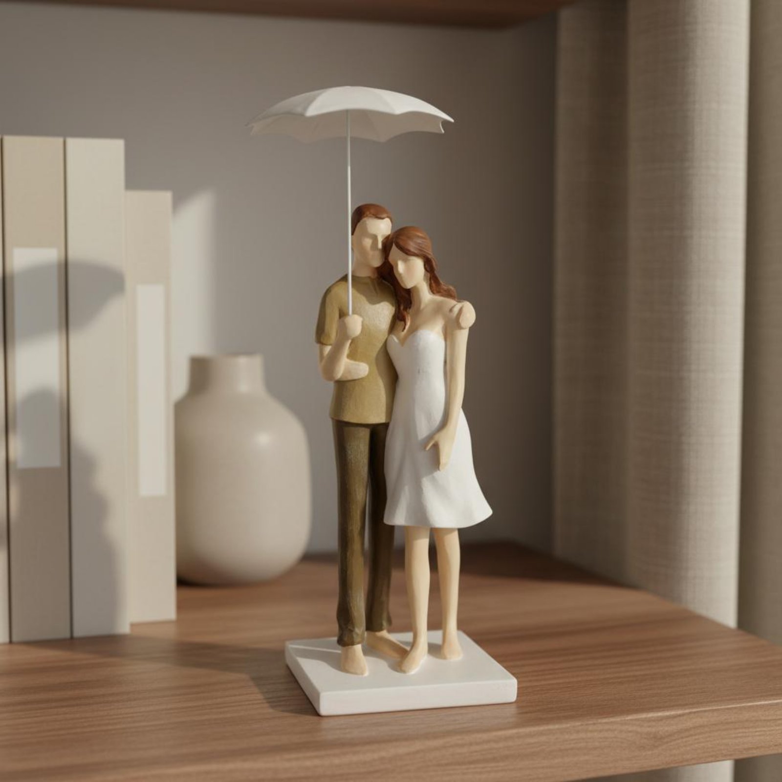 傘の下のカップルの装飾、エレガントなデザインの樹脂製恋人像、 - Resin Art Design For Wedding のレビューと価格